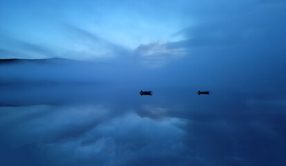 Obraz na płótnie Canvas fog over the sea norway