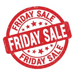 FRIDAY SALE text written on red round stamp sign.