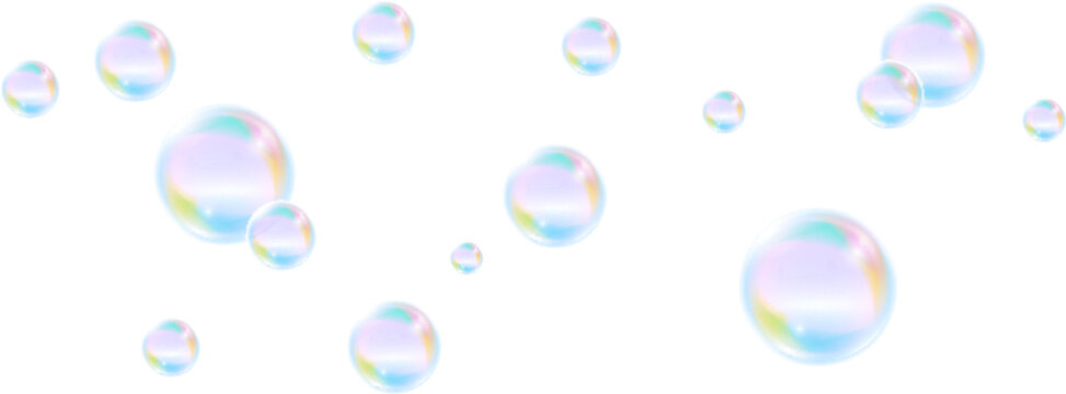 Color bubbles. Realistic rainbow water air ball