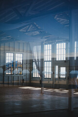 the reflection of the window