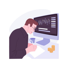 Learn to invest isolated cartoon vector illustrations.