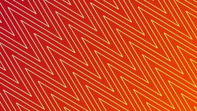 Animated zigzag lines on gradient background from red to dark orange rotated by 45 deg