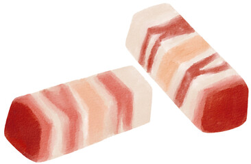 Bacon watercolor drawing