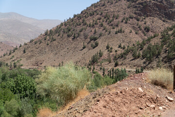 view over imlil valley in morocco