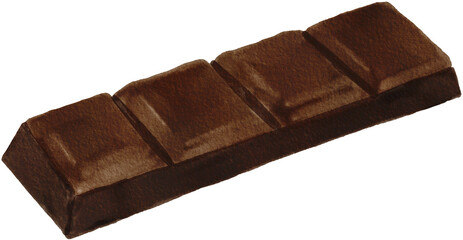 chocolate bar isolated watercolor