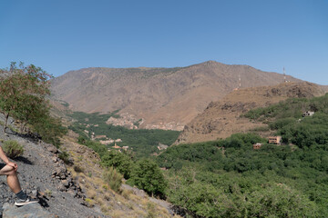 Fototapeta na wymiar view over imlil valley in morocco