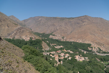Obraz premium Panoramic view over imlil valley morocco
