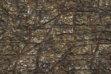 Corrosion on the metal surface - destroyed and rusty plates