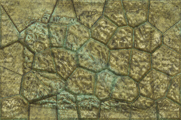 Corrosion on the metal surface - destroyed and rusty plates