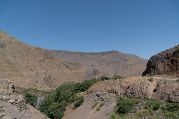 Panoramic view over imlil valley