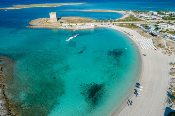 Vista aerea di porto cesareo, nel cuore del salento, puglia