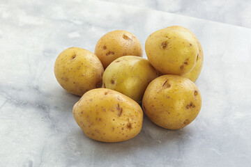 Raw small organic baby potato