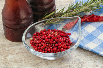 Red pepper corn seeds aroma