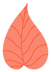 Pastel Orange Tropical leaves icon
