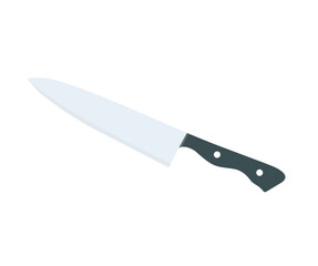 Chef's kitchen knife, steel kitchen knives logo design. Kitchen knive Utensil for cooking. vector design and illustration.
