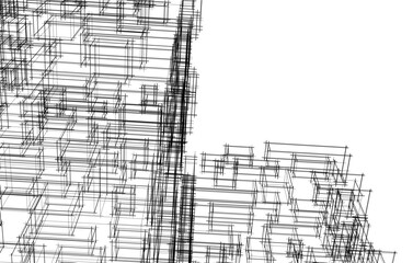 Modern building architectural background vector illustration