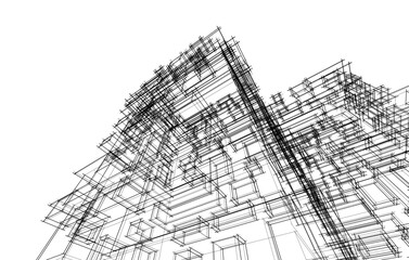 Fototapeta na wymiar Modern building architectural background vector illustration