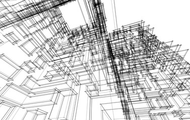 Fototapeta na wymiar Modern building architectural background vector illustration