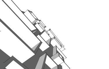 Modern building architectural background vector illustration