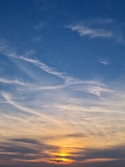 sunset over the sea
