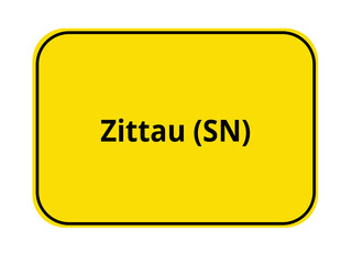 Ortseingangsschild - Zittau SN