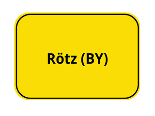 Ortseingangsschild - Rötz BY