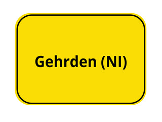 Ortseingangsschild - Gehrden NI