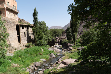 Fototapeta na wymiar Panoramic view over imlil valley morocco