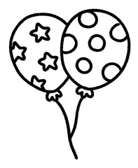 line balloon icon