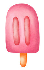 hand drawn watercolor ice cream Icon
