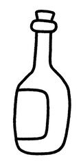 Champagne bottle line icon