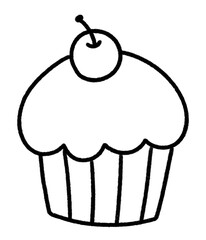 Cupcake linear icon