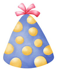 Party hat watercolor Icon