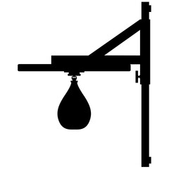 Punching ball, speed ball platform with wall mounting for box training realistic silhouette small punching bag ball sport equipment 