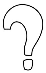 Question mark line icon.