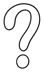 Question mark line icon.