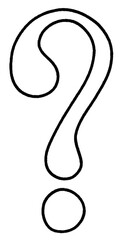 Obraz premium Question mark line icon.
