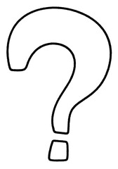 Question mark line icon.