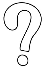 Question mark line icon.