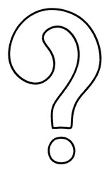 Question mark line icon.