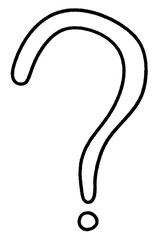 Question mark line icon.
