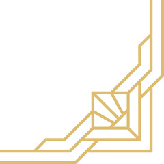 Luxury corner in art deco style. Vintage page border © LadadikArt