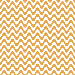 Materiał do szycia Vector seamless pattern with yellow wavy lines. Retro seamless pattern.