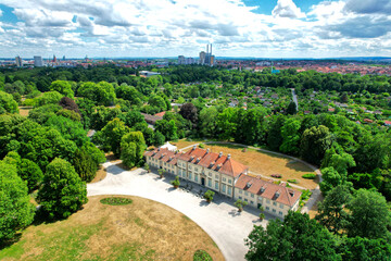 Hannover (Hanover) Georgenpalais the German Museum of Caricature and Drawings aerial view nice...