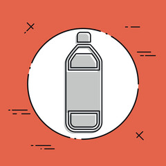 Vector illustration of single isolated bottle icon