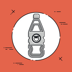 Obraz na płótnie Canvas Vector illustration of single isolated fruit juice bottle icon