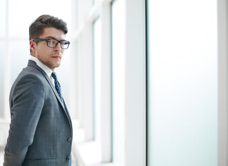 Fototapeta premium young business man modern office
