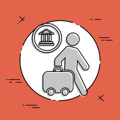 Vector illustration of single isolated travel icon