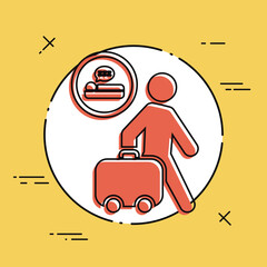 Vector illustration of single isolated travel icon