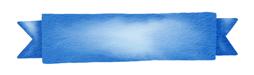 Watercolor ribbon blue.